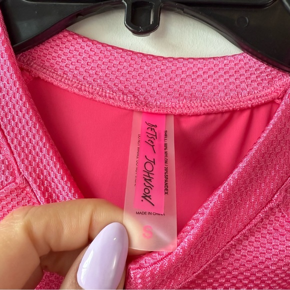 Betsey Johnson Long Sleeve One Piece Swimsuit‎ Pink S - Picture 3 of 7